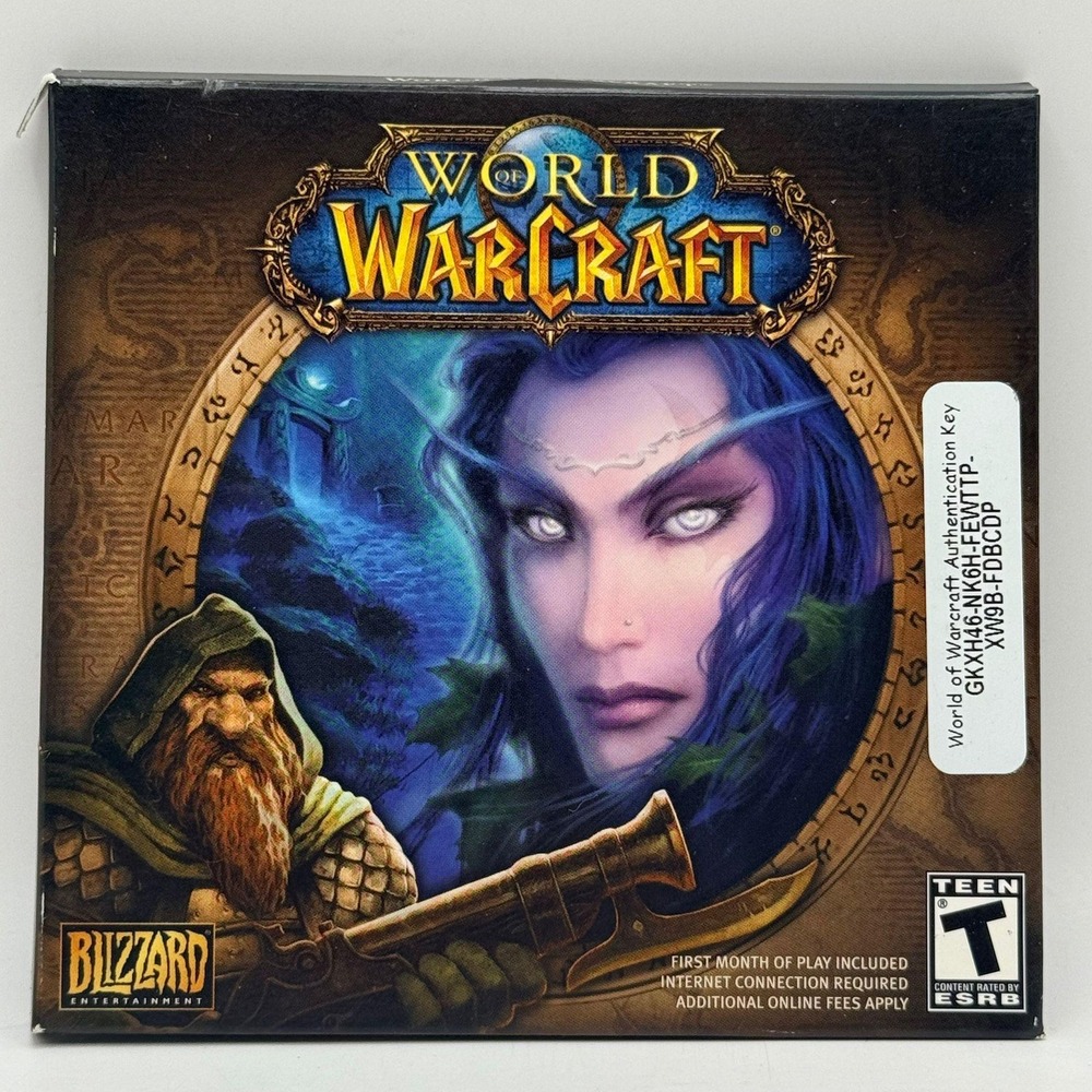 World of Warcraft WoW PC Mac 4 Disc Original 2004 Blizzard Big Box Complete